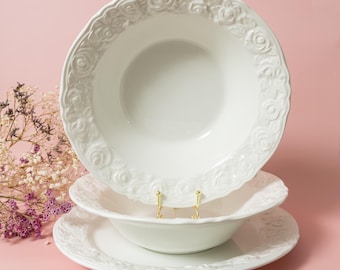 Ceramica Quadrifoglio Blue Fruits and Leaves Pattern Dinnerware