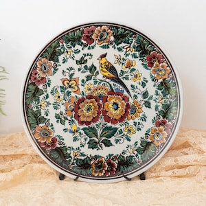 デルフト陶器の花柄皿 - 多色装飾陶器 - オランダの陶器 - Etsy 日本