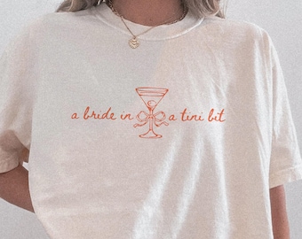 Bachelorette Party Gift for Bride, Martini Bride-to-Be Shirt, Bridal Shower Outfit Tee, Comfort Colors