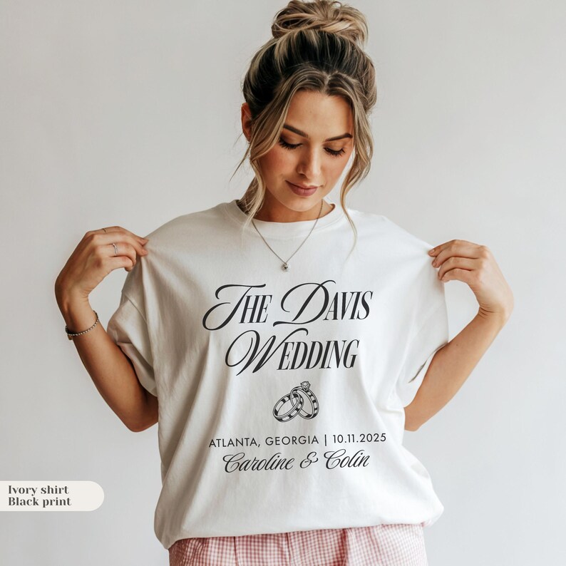 Wedding Merch Examples Custom Wedding Toss Shirt | Personalized Bridal Party Gifts | Matching ...