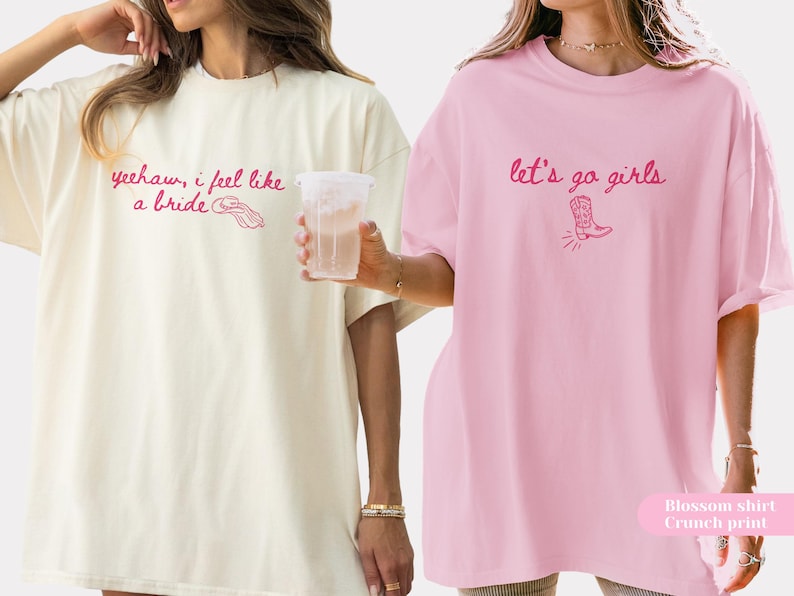 Western Cowgirl Möhippa T-shirts | Anpassade Let's Go Girls Last Rodeo T-shirts | Komfortfärger bild 5