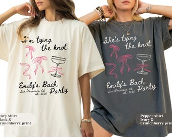 Coquette Bachelorette Bride Tshirt - I'm Tying the Knot Shirt