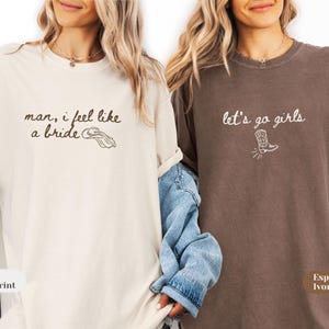 Western Cowgirl Möhippa T-shirts | Anpassade Let's Go Girls Last Rodeo T-shirts | Komfortfärger bild 1