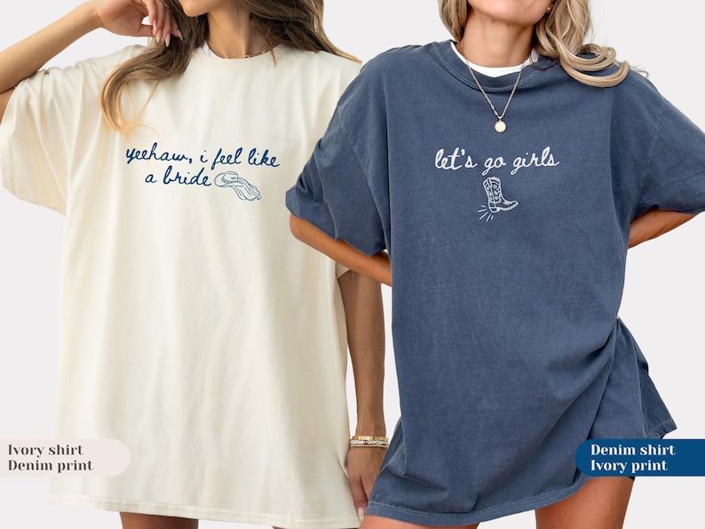 Western Cowgirl Möhippa T-shirts | Anpassade Let's Go Girls Last Rodeo T-shirts | Komfortfärger bild 3