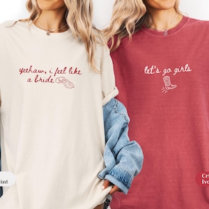 Western Cowgirl Möhippa T-shirts | Anpassade Let's Go Girls Last Rodeo T-shirts | Komfortfärger bild 9