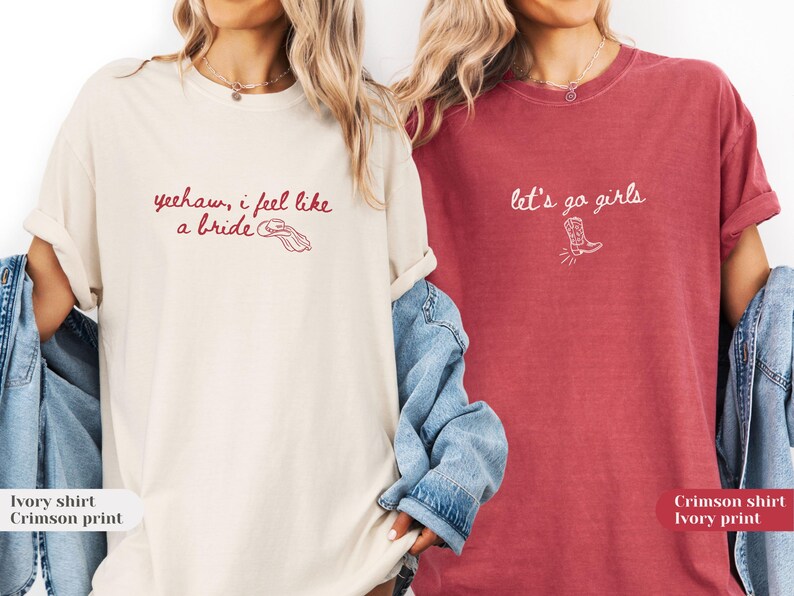 Western Cowgirl Möhippa T-shirts | Anpassade Let's Go Girls Last Rodeo T-shirts | Komfortfärger bild 9