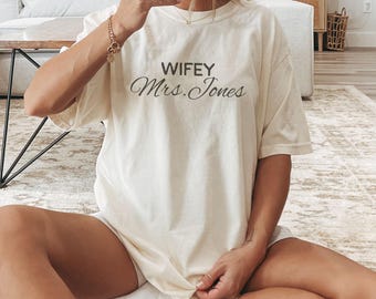 Camiseta Wifey - Camiseta Futura Sra. - Camiseta de Novia - Regalo de Boda para la Esposa