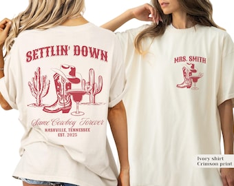 Svensexa med sista Rodeo-motiv: Anpassad t-shirt med lantlig tema för svensexa