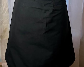 1960s high waisted black cotton skirt