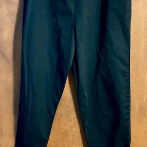Pantaloni neri stile anni '60, 100% cotone, taglia 2 o 24 di girovita.