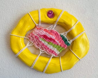 Butter Yellow - Handmade Original Woven Wall Hanging
