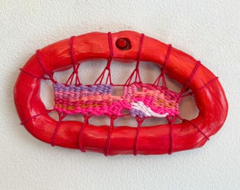 Vibrante - Tapiz de pared tejido original hecho a mano