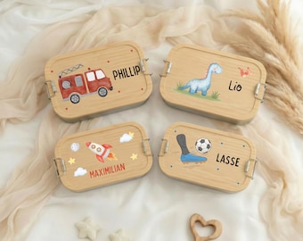 Fiambrera infantil personalizada – fiambrera de acero inoxidable – fiambrera para niños – fiambrera con nombre – regalo para el inicio del colegio, preescolar o cumpleaños