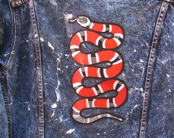 Giacca di jeans Gucci/Coral snake sul retro | Etsy Italia