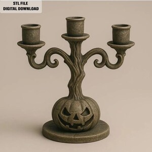 Spooky Pumpkin Candle Holder / Tealight Holder (STL file- Digital Download)