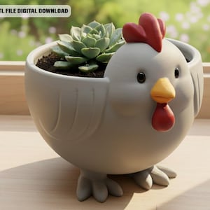 Kippenplanter Thanksgiving | Kom | Opslag voor meerdere doeleinden (3D-STL-bestand - digitale download)