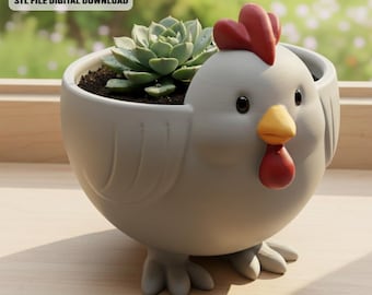 Maceta/cuenco/almacenamiento multiusos para pollos de Acción de Gracias (archivo 3D Stl - Descarga digital)