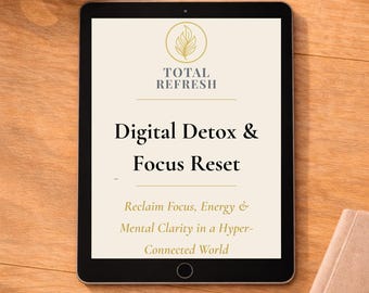 Digital Detox Plan PDF | Reduzieren Sie die Bildschirmzeit und verbessern Sie den Fokus | Fokus-Reset-Anleitung