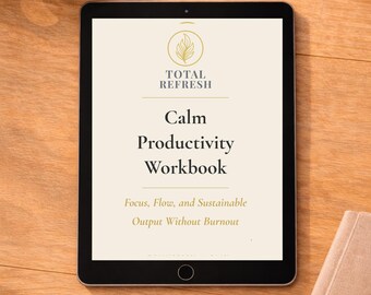Overcome Overwhelm Planner PDF | Calm Productivity Workbook | Focus Routine for Burnout