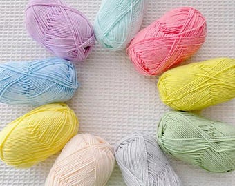 Soft Milk Cotton Yarn (50g) - Knitting & Crochet Blend