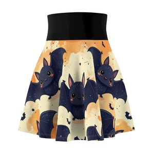 Cute Little Bats (Black Waist) Skirt