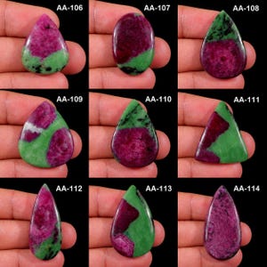 Natural Ruby zoisite Gemstone Loose Cabochons for making jewelry