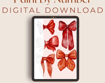 Procreate Coloring Page with Color Palette | Digital Paint by Numbers Kit or Printable Use