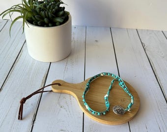 Pulsera rosario católico hecho a mano - Rosario de bolsillo de 5 décadas, cuentas de piedra natural, regalo de joyería religiosa