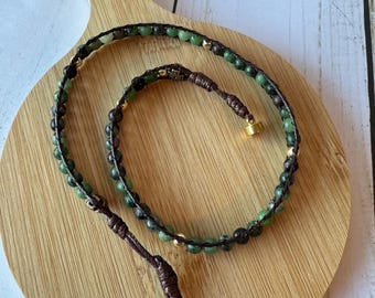 Pulsera rosario católico hecho a mano - Rosario de bolsillo de 5 décadas, cuentas de piedra natural, regalo de joyería religiosa