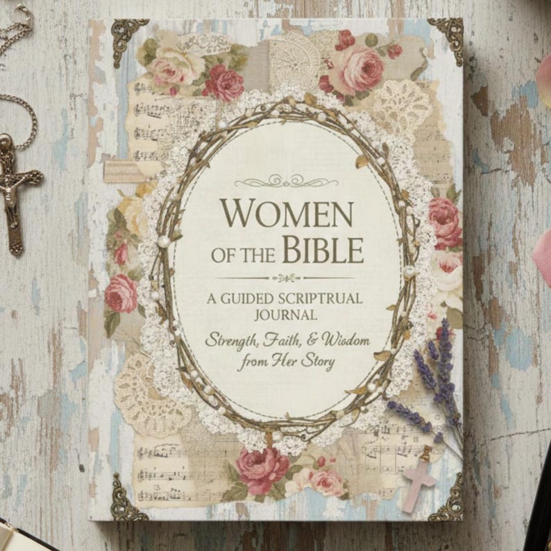 Women of the Bible | Guided Scripture Journal, Floral Vintage Cover - Etsy