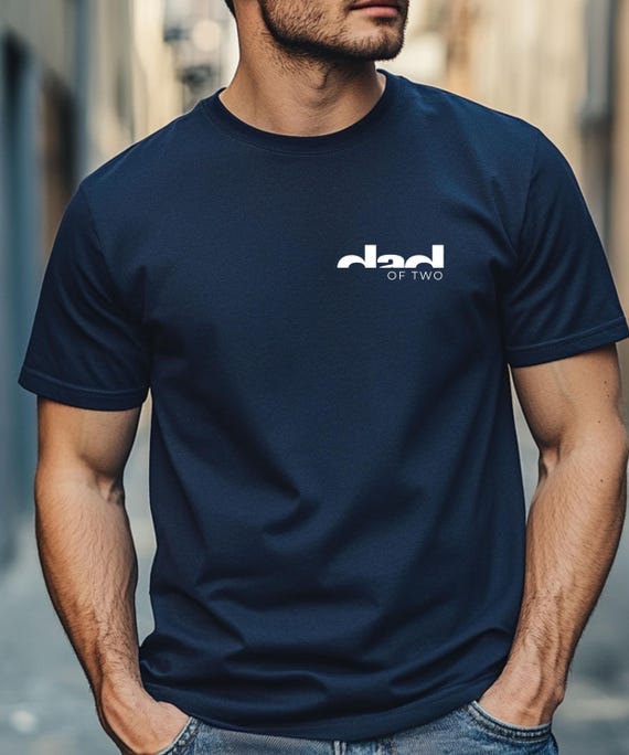 Minimalistisches „Dad of“ T-Shirt | Personalisiertes Geschenk für Väter | Vatertagsgeschenk | Vater shirt | Dad of One, Two, three