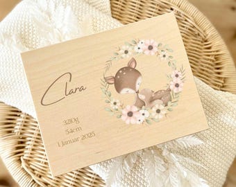 Erinnerungsbox Baby, Erinnerungskiste, personalisiert, Geschenke Geburt, Taufe Geschenk, Baby Geschenk, Holzkiste, mit Name und Geburtsdaten