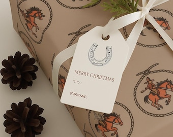 Western Holiday Gift Tags| Instant Download| Printable File