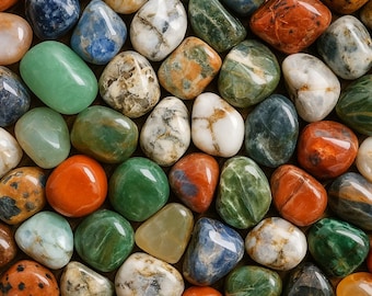 Mixed Tumbled Stones – 2 lb Bulk Lot (Approx. 200 pcs) Wholesale Small Crystals