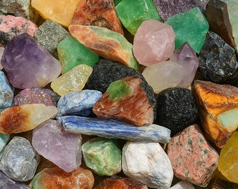 Mixed Crafters Gemstone Collection – 1000 Carat Bulk Lot of Rough Raw Natural Crystals