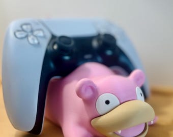 Controller Holder Stand | Slowpoke Gaming Controller Dock | Pokemon Desk Gaming Setup Decor | Gamer Gift | Console Accessory