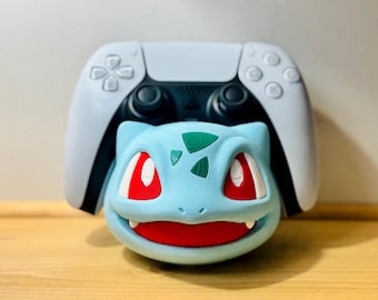 Bulbasaur Controller Holder | Fan-Made 3D Printed Pokémon Desk Decor | Gamer Gift & Console Accessory