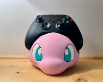 Mew Controller Holder | Fan-Made Pokémon Desk Decor 3D | Gamer Gift & Console Accessory