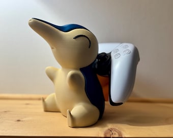 Cyndaquil Controller Holder | Fan-Made Pokémon Desk Decor 3D | Gamer Gift & Console Accessory