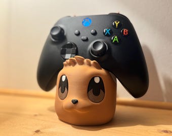Eevee Controller Holder | Fan-Made 3D Printed Pokémon Desk Decor | Gamer Gift & Console Accessory