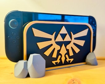 Legend of Zelda -  Royal Crest Inspired Dock Cover / Faceplate for Nintendo Switch 1 & 2 | Gaming Accessory