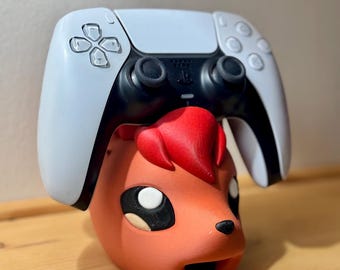 Vulpix Controller Holder | PS5 & Xbox Compatible Controller Dock | Pokemon Desk Gaming Setup Decor | Gamer Gift | Console Accessory