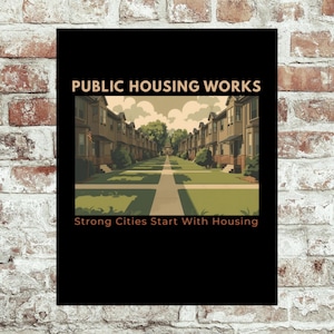 Wydruk artystyczny WPA: Public Housing Works, wystrój w stylu vintage progressive