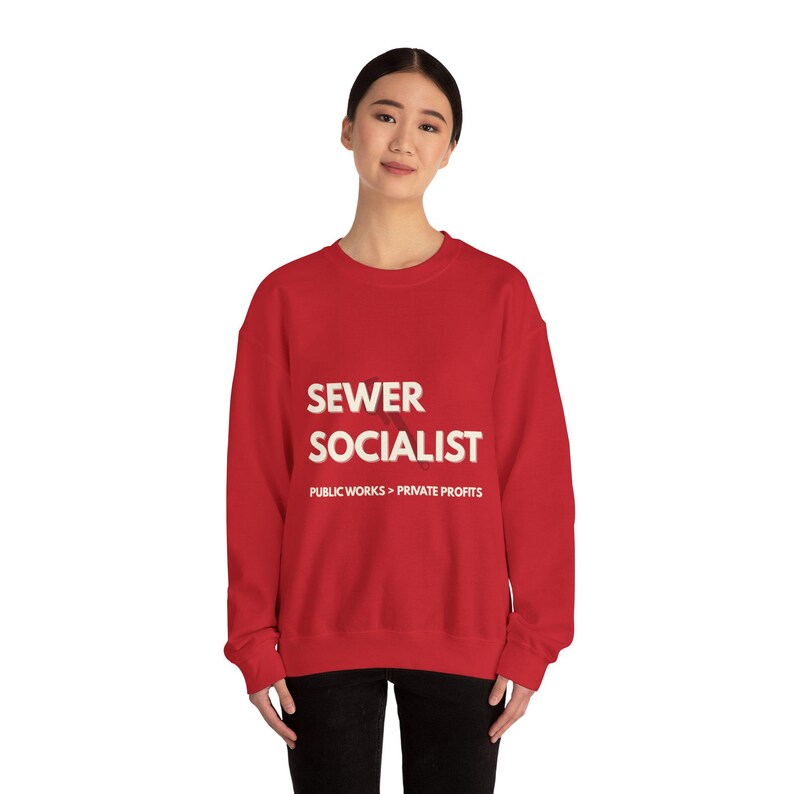 Sewer Socialist Sweatshirt Union Pride Crewneck Public Works Shirt Labor Movement Gift image 2