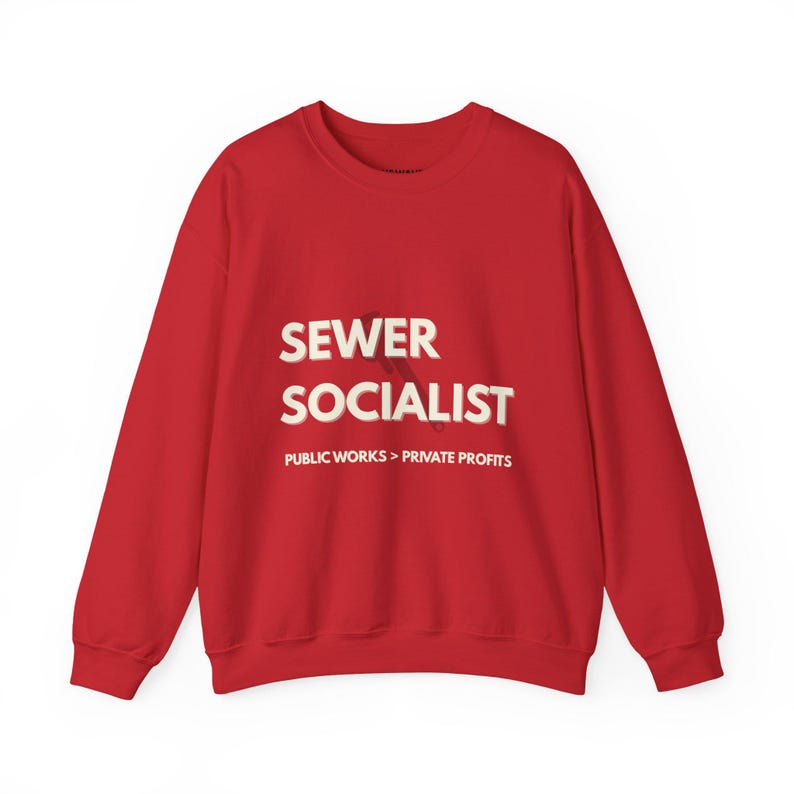 Sewer Socialist Sweatshirt Union Pride Crewneck Public Works Shirt Labor Movement Gift image 4