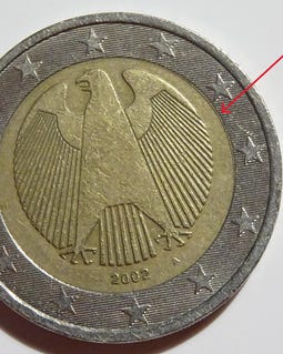2002年ドイツ2ユーロ硬貨「A」ミント：希少なヴィンテージコレクターズ