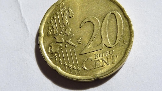 希少な2002年イタリア20ユーロセント硬貨 – ダブルストライクエラー