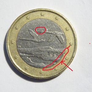 Rare 1 Euro Coin 1999 Finland – Minting Errors-Collectable-Vintage Coin