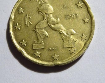 2002年 イタリア 20セント 硬貨 希少な2002年イタリア20ユーロセント硬貨 – ダブルストライクエラー