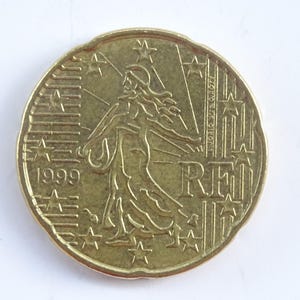 Pièce De 20 Centimes 1999 France - Collection, Bon état, Rare